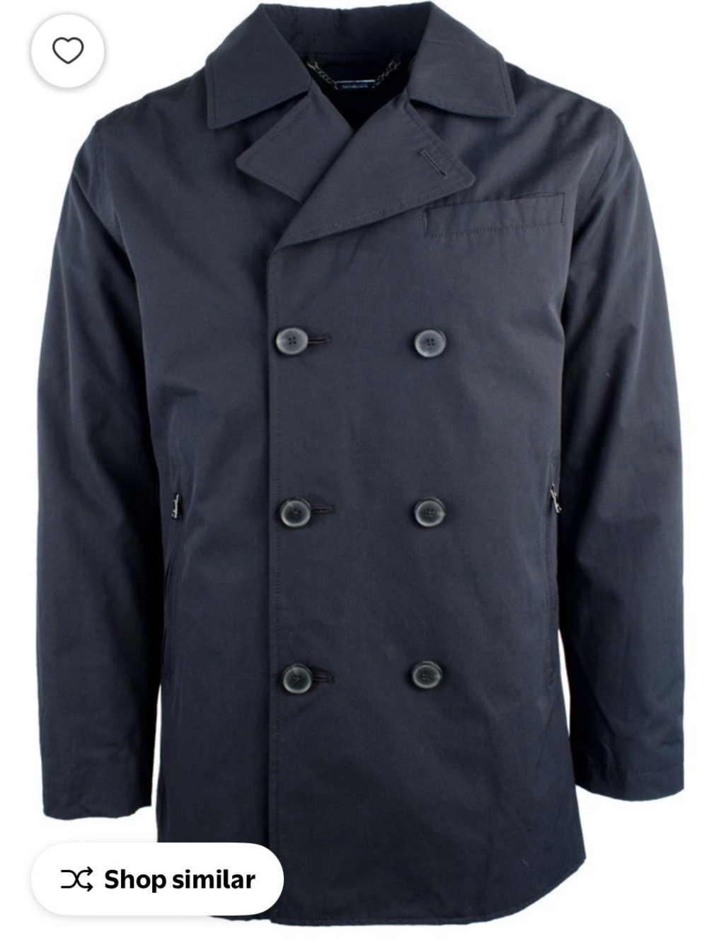 NWT  Michael Kors  Men's Double-Breasted Navy Insulated Pea Coat Size Small